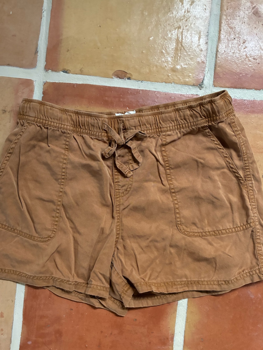 C&C California Casual Elastic-Waist Shorts in Brown